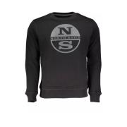 North Sails Höjd Avslappnad Svart Sweatshirt med Tryck Black, Herr