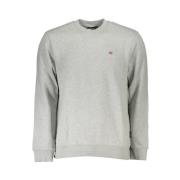 Napapijri Grå Fleece Sweatshirt med Brodyr Gray, Herr