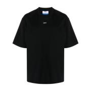 Off White Svart T-shirt med Logoprint Black, Herr