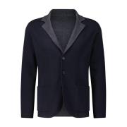 Maurizio Baldassari Elegant Blazer-Style Cardigan Blue, Herr