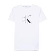 Calvin Klein Jeans Vita T-shirts och Polos med Logotyptryck White, Her...