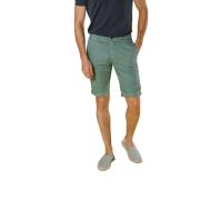 Mason's Stretch Gabardine Chino Bermuda Shorts Green, Herr