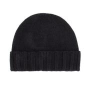 Drumohr Kashmir Grovstickad Beanie Mössa Black, Herr