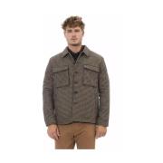 Alpha Studio Klassisk Houndstooth Ull Blazer Brown, Herr