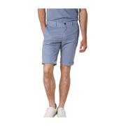 Mason's Stretch Gabardine Chino Bermuda Shorts Blue, Herr