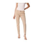 Mason's Curvy Chino Byxor i Gabardin Beige, Dam