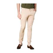 Mason's Extra Slim Cargo Byxor i Twill Beige, Herr