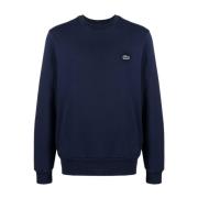 Lacoste Jersey Fleece Crew Neck Sweaters Blue, Herr