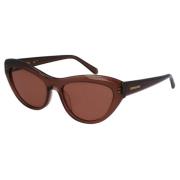 Salvatore Ferragamo Brun Ram Brun Lins Solglasögon Sf1103S Brown, Unis...