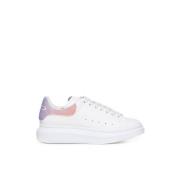 Alexander McQueen Vita kalvskinnssneakers med prickig detalj White, He...