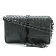 Bottega Veneta Vintage Pre-owned Laeder axelremsvskor Black, Dam