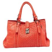 Bottega Veneta Vintage Pre-owned Laeder totevskor Red, Dam