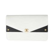 Chanel Vintage Pre-owned Laeder kuvertvskor White, Dam