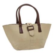 Burberry Vintage Pre-owned Canvas totevskor White, Dam