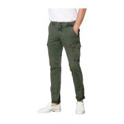 Mason's Extra Slim Cargo Byxor i Stretch Twill Green, Herr