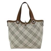 Burberry Vintage Pre-owned Nylon totevskor Beige, Dam