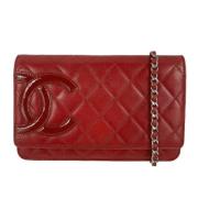 Chanel Vintage Pre-owned Laeder crossbodyvskor Red, Dam