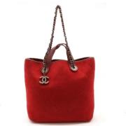 Chanel Vintage Pre-owned Laeder totevskor Red, Dam