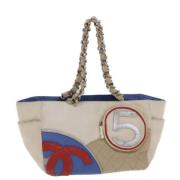 Chanel Vintage Pre-owned Canvas totevskor Beige, Dam