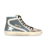 Golden Goose Blå Mocka High-Top Sneakers Kvinna Blue, Dam