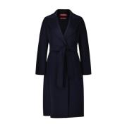 Max Mara Kashmirrock med reverskrage Blue, Dam