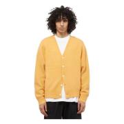 Stüssy Borstad Orange Cardigan Långärmad Orange, Herr