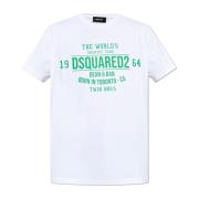 Dsquared2 Tryckt T-shirt White, Herr