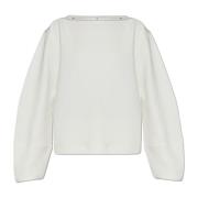 Emporio Armani Sweatshirt med logotyp White, Dam