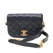 Chanel Vintage Pre-owned Mocka axelremsvskor Blue, Dam