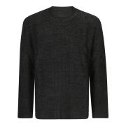 MM6 Maison Margiela Sliten Stickad Crew-Neck Tröja Gray, Herr