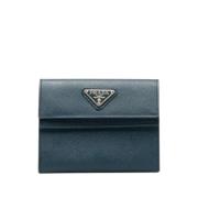 Prada Vintage Pre-owned Laeder plnbcker Blue, Dam