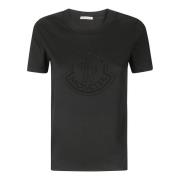 Moncler Casual Ss T-Shirt Black, Dam