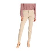 Mason's Curvy Velvet Chino Byxor 1000-Randig Beige, Dam