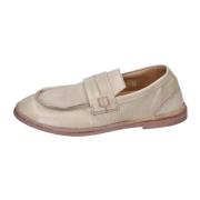 Moma Läder Loafers för Kvinnor Beige, Dam