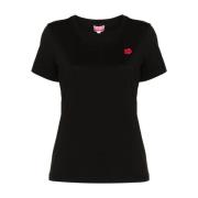 Kenzo Blomster Patch Jersey T-shirt Black, Dam