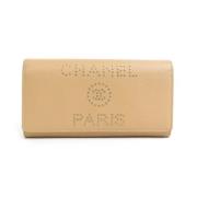 Chanel Vintage Pre-owned Laeder plnbcker Beige, Dam