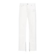 Off White Vit Bomull Logo Skate Raw Jeans White, Herr