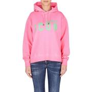 Dsquared2 Icon Hoodie - Rosa Pink, Dam