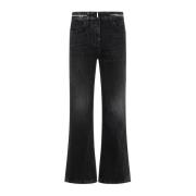 Givenchy Svarta Bootcut-byxor i Bomull Black, Dam