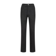 Max Mara Svarta Denim Stretchbyxor Black, Dam