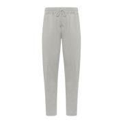 Kiton Lyxiga Bomulls Joggers Pärlgrå Gray, Herr