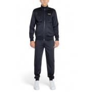 Emporio Armani EA7 Svart Zip-Up Tracksuit för Män Black, Herr