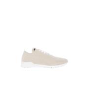 Kiton Beige Stickad Cashmere Sneakers Beige, Dam