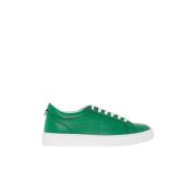 Kiton Apple Green Deerskin Cup Sole Sneakers Green, Dam