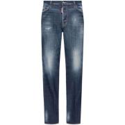 Dsquared2 Blå Distressed Denim Jeans Blue, Herr