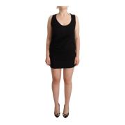 Roberto Cavalli Svart Sheath Stretch Klänning Black, Dam