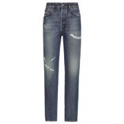 Dolce & Gabbana Denim Skinny Jeans Ftc3Ddg8Kq9S9001 Blue, Dam