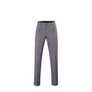 Moorer Stretch Chino Byxor i Fin Australsk Ull Gray, Herr