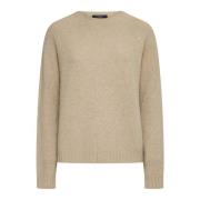 Max Mara Weekend Sand Sweaters med Ghiacci Touch Beige, Dam