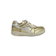 Diadora Metallic Sneaker - Guld Distressed Effekt Yellow, Dam